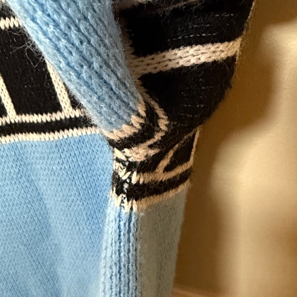 Yamaha Original Molly Design Blue Turtleneck Sweater with Black & White Stripes - Picture 7 of 12